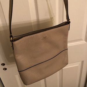 Kate Spade beige/tan leather crossbody - Large!